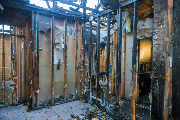 Professional Fire Damage Restoration technician working in Prospect, KY